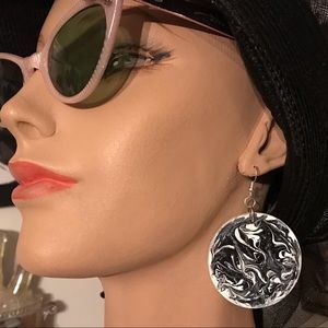 Gorgeous Colorful Acrylic Paint Poured On Both Sides Earrings!